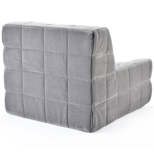 English Elm Bean Bean Bag Chair for Adults with Ottoman Filled with High-Density Memory Foam for Superior Comfort and Support Grey T3623P408793
