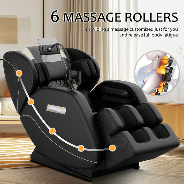 English Elm Massage Chair Recliner With Zero Gravity, Heated Therapy & Full-Body Air Compression Comfort W1875P224771