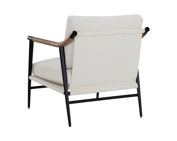 Sunpan Meadow Armchair - Stylish Comfort with 100% Polyester Fabric and Sturdy Iron Frame for Your Home Heather Ivory Tweed