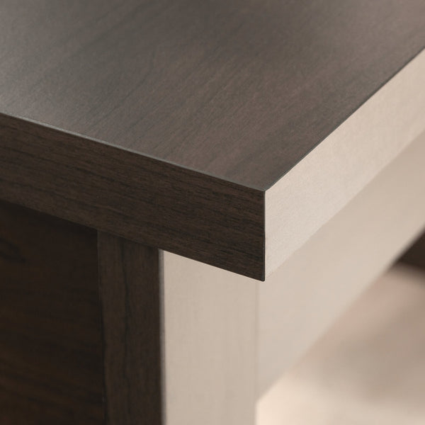 English Elm Desk, Elegant Brown Finish With Storage Drawers And Cable Management For Home Office Or Study B356P367914