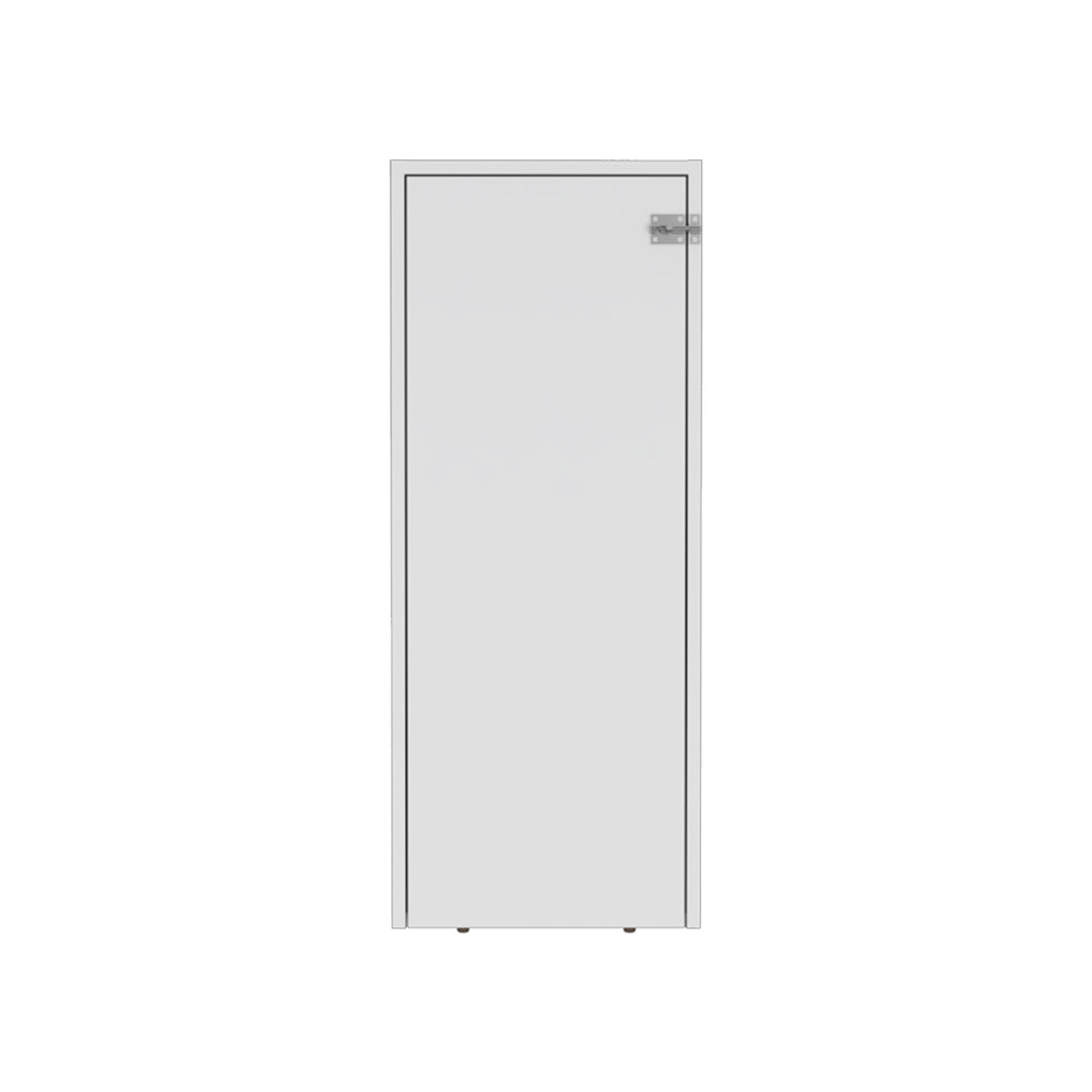 English Elm Brier Wall-Mount Foldaway Ironing Board Cabinet — Space-Saving White Engineered Wood for Laundry Rooms B092P309188