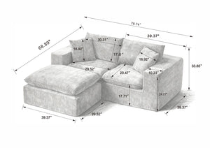 English Elm Modern Chenille Cloud Sofa - Versatile Comfort For Stylish Living Rooms, Apartments & Offices W3396S00044