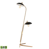 Scarab 66'' High 2-Light Floor Lamp - Satin Brass - Includes LED Bulbs D4653-LED Elk Home