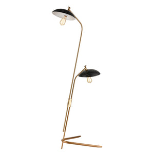 Scarab 66'' High 2-Light Floor Lamp - Satin Brass D4653 Elk Home