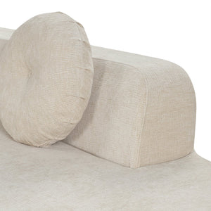 English Elm 122'' Curved L-shaped Sectional Sofa Chenille Upholstery Pocket Spring Living Room Seating Sand N760S0000049D