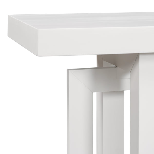 English Elm U_style Farmhouse Console Table with Three Drawers Open Shelf Entryway Organizer N711P410422K