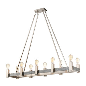 Impression 47'' Wide 10-Light Linear Chandelier - Satin Nickel D4680 Elk Home