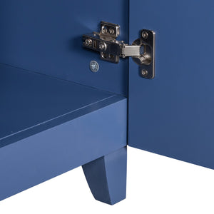 English Elm 36" Modern Bathroom Vanity with Ceramic Sink, Soft-Close Doors, Double-Layer Drawer & Storage Elegance Blue N729P289163C