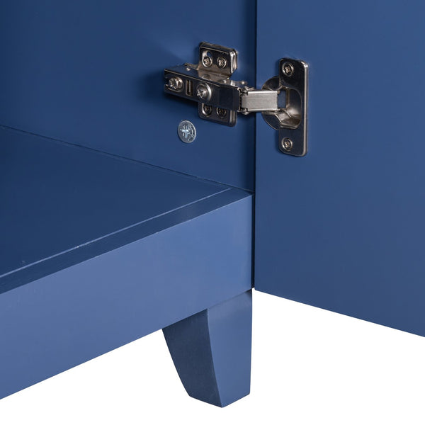 English Elm 36" Modern Bathroom Vanity with Ceramic Sink, Soft-Close Doors, Double-Layer Drawer & Storage Elegance Blue N729P289163C