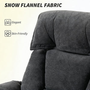 English Elm Reclining High Back Desk Chair with Flannel Cushioning and Extendable Footrest T3971P440169