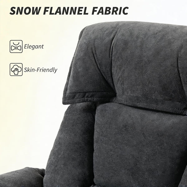 English Elm Reclining High Back Desk Chair with Flannel Cushioning and Extendable Footrest T3971P440169