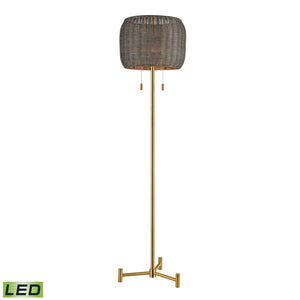 Bittar 61.5'' High 2-Light Floor Lamp - Aged Brass - Includes LED Bulbs D4693-LED Elk Home