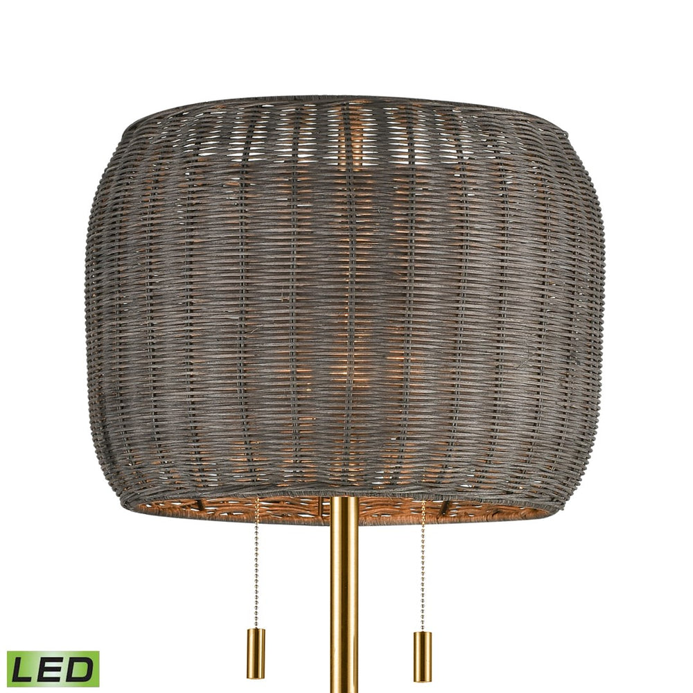 Bittar 61.5'' High 2-Light Floor Lamp - Aged Brass - Includes LED Bulbs D4693-LED Elk Home