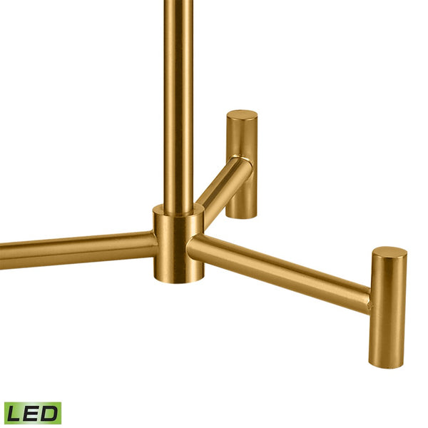 Bittar 61.5'' High 2-Light Floor Lamp - Aged Brass - Includes LED Bulbs D4693-LED Elk Home