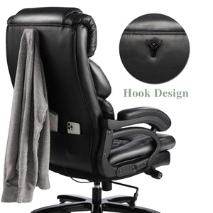 English Elm 500lbs Capacity Executive Office Chair Wide Spring Seat Ergonomic Support Heavy Duty W5201P418157