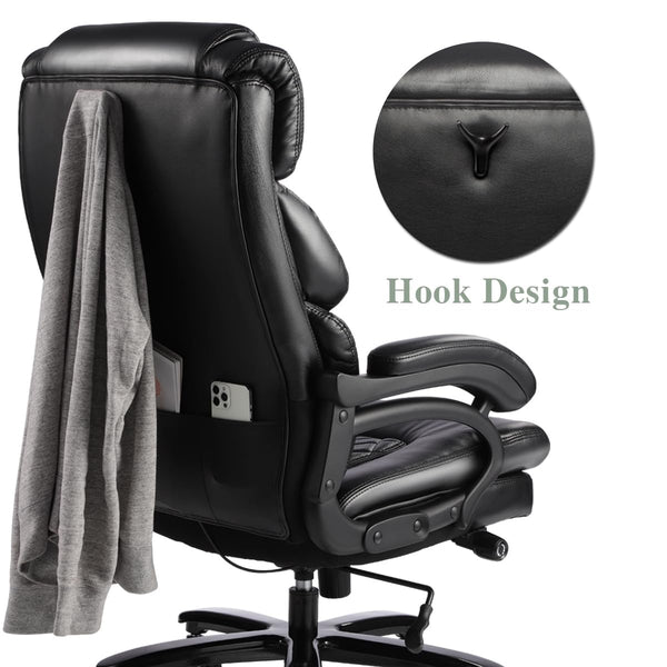 English Elm 500lbs Capacity Executive Office Chair Wide Spring Seat Ergonomic Support Heavy Duty W5201P418157