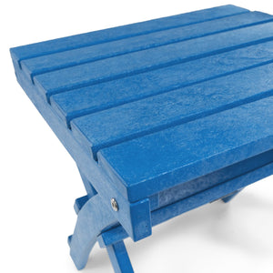 English Elm Seaview Recycled Hdpe Outdoor Folding Side Table Uv Resistant Patio Deck Use Blue B2745P409720