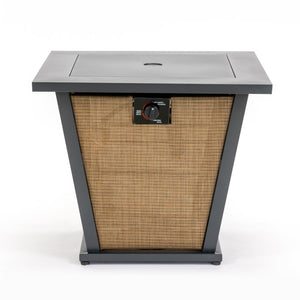 English Elm 28" Propane Gas Fire Pit Table - 50,000 Btu Steel Outdoor Heater For Patios & Courtyards, Brown W853P293849