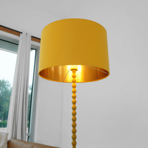 English Elm Ashcroft Furniture - Modern Orbit Floor Lamp - Stylish Ochre & Gold Corner Lighting For Living Rooms, Bedrooms, Offices B183P315104