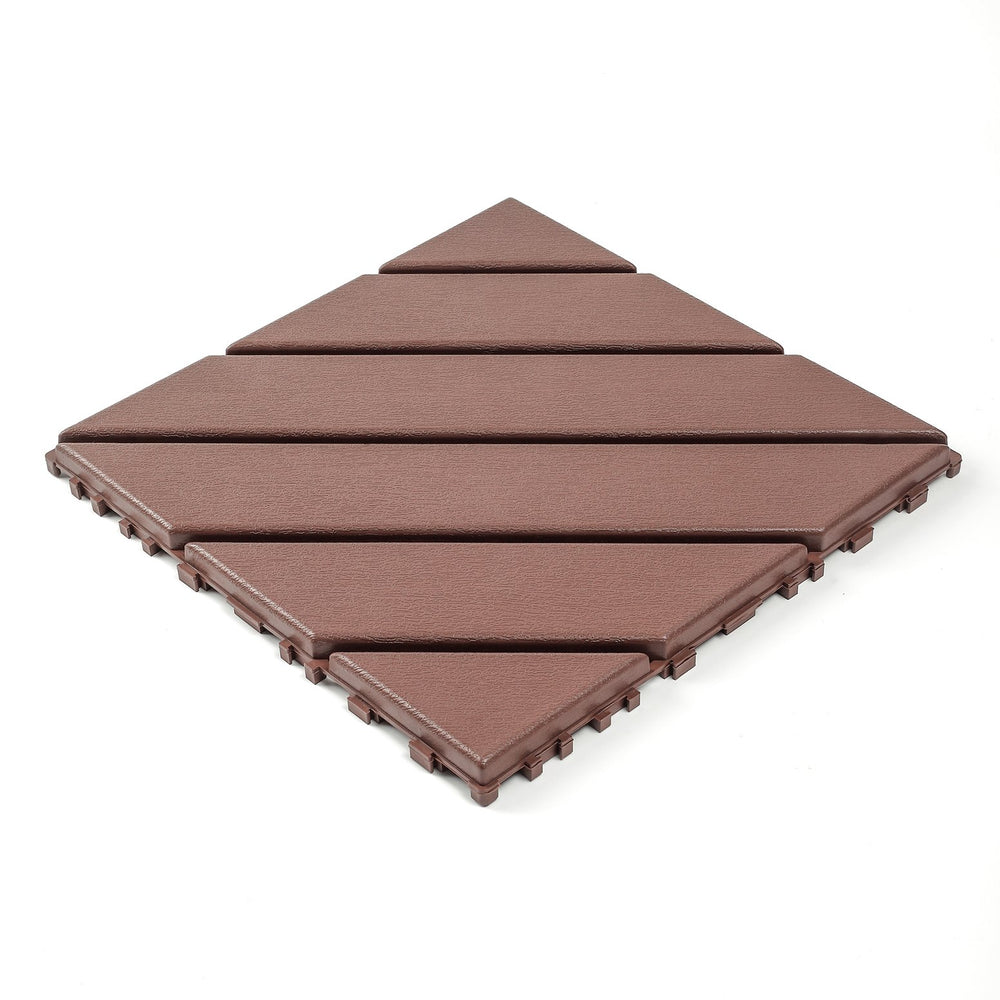 English Elm Plastic Snap Together Polypropylene Deck Tiles Waterproof 44 Sq Ft Patio Pool Cover W3022P251843
