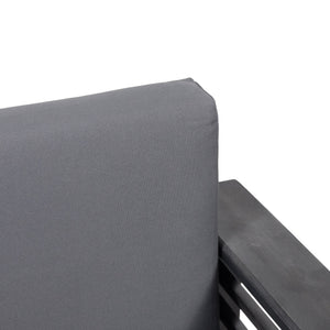 English Elm Christopher Knight Home® - Acacia Outdoor Loveseat and Chat Set with Water-Resistant Cushions, Shutter Slat Design, Dark Gray 70692.00DGRY-2_70844.00DGRY