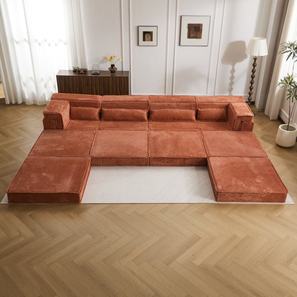 English Elm Compression Modular Sofa Bed - Oversized Boneless Design, Plush Memory Foam, Versatile & No Assembly W3723S00034