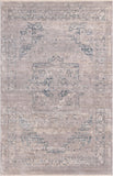 Unique Loom Noble Victoria Machine Made Medallion Rug Gray, Blue/Navy Blue/Ivory 5' 1" x 7' 10"