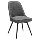 OSP Home Furnishings Penton Swivel Chair  - Set of 2 Charcoal