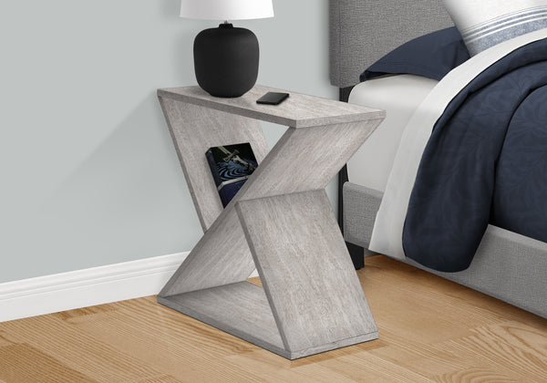 English Elm Accent 2-Tier Accent Table with Drawer and Shelf – Compact Round End or Nightstand with Knob Storage, Space-Saving Design and Easy Assembly Gray Wash 36 L x 15 W x 6 H B2710P219484