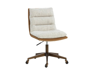 Sunpan STINSON OFFICE CHAIR - Mid-Century Modern Comfort in Hailey Moon or Kona Camel Upholstery 112332