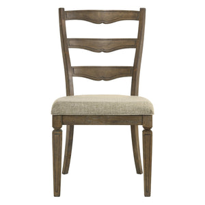 English Elm Beige and Weathered Oak Side Chair With Ladder Back (Set Of 2)