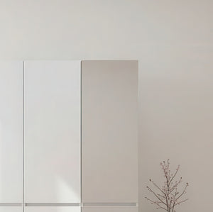 English Elm Elise Modular Wood Closet System with Mirror in White — Durable Melamine, Ample Storage, Easy Assembly, Stylish Finish B040S00121