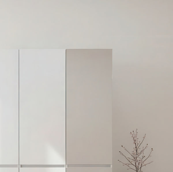 English Elm Elise Modular Wood Closet System with Mirror in White — Durable Melamine, Ample Storage, Easy Assembly, Stylish Finish B040S00121