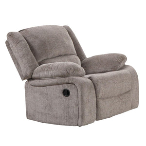 English Elm Transitional Multi-Function Glider Recliner with Channel Back, Cup Holders, Hidden Storage, Upholstered Comfort Mocha 41 L x 30 W x 36 H B2741P385044