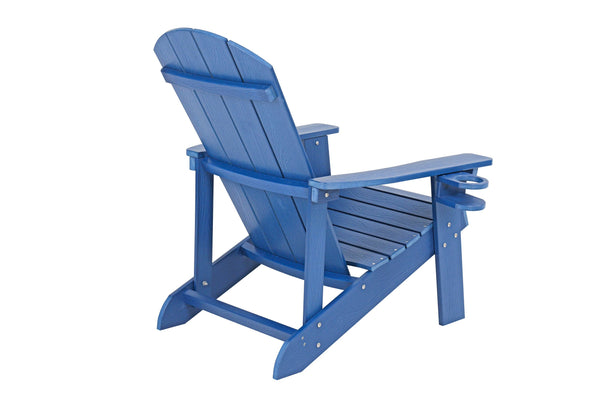 English Elm Lounge Chair - Navy Blue All-Weather Outdoor Relaxation With Adjustable Footrest & Retro Design W2085P364049