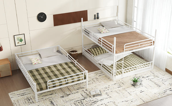 English Elm Twin Xl Solid Pine Loft Bed with Built-in Led Lighting and Storage Shelves Light White W1580S00583