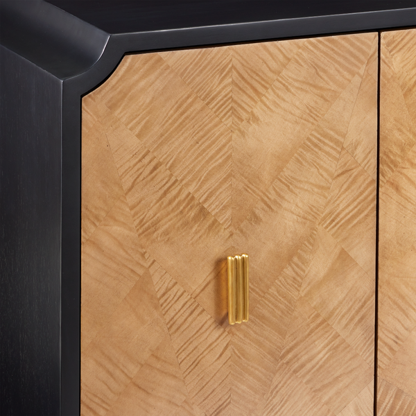 Kallista Taupe Cabinet - Modern Elegance with Soft-Close Doors, Polished Brass Hardware & Safety Features