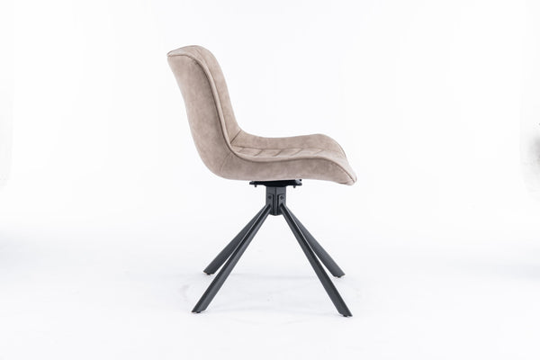 English Elm Mid-Century Modern Tufted Wingback Dining Chair Set Of 2 - Stylish Swivel Chairs For Home & Office T3903P405991