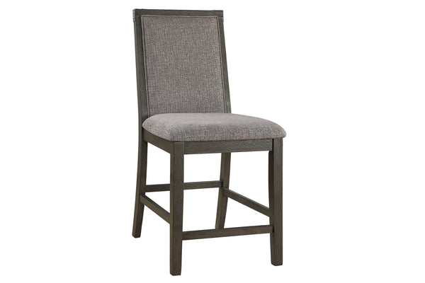 English Elm Contemporary 7-Piece Counter Height Dining Set With Grey Wood Table & 6 High-Back Chairs For Style B011S01703