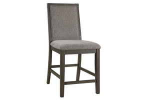 English Elm Modern Upholstered Dining Chairs Set of 2 — Stylish Fabric Seats with Foam Cushion, Solid Rubberwood Frame, Easy Assembly Grey 43 L x 19 W x 13 H B011P314243