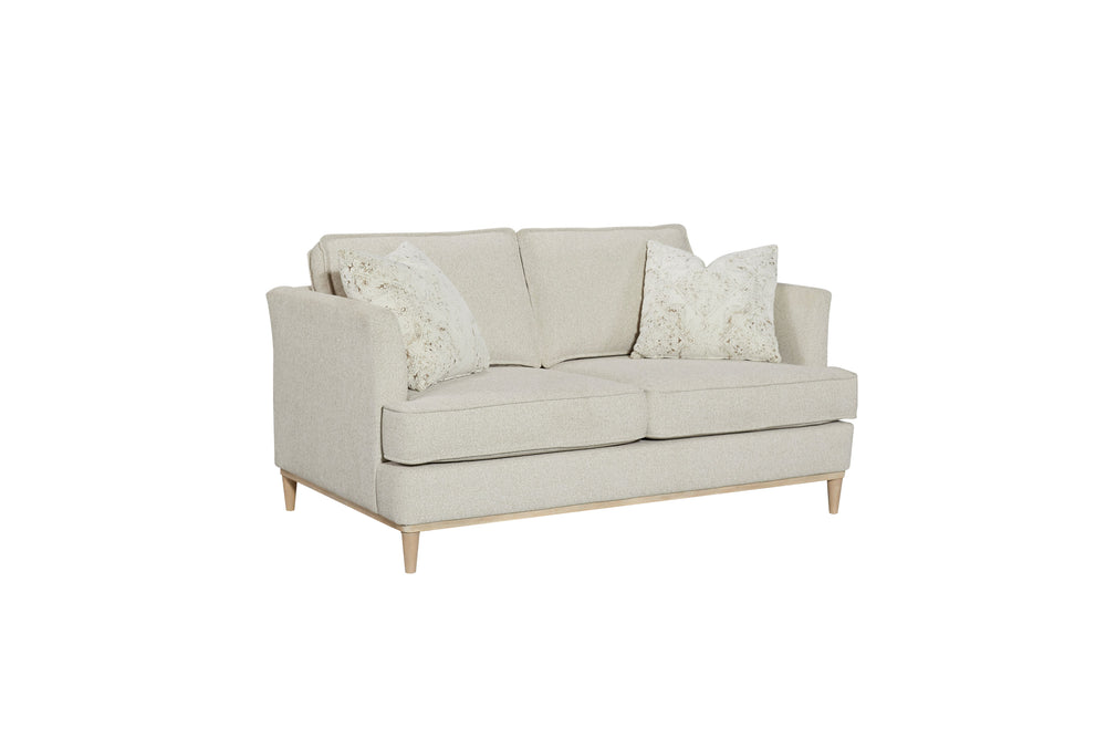 English Elm Loveseat In Elegant Off-White With 2 Reversible Cushions & Pillows For Ultimate Comfort & Style B2699P225139