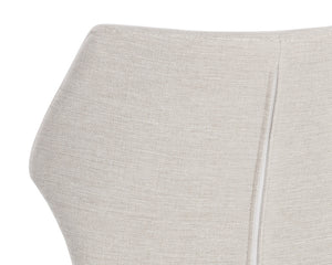 Sunpan James Stackable Dining Chair Set of 2 - Stylish Faux Leather with Unique Backrest Design, Modern Charm City Beige