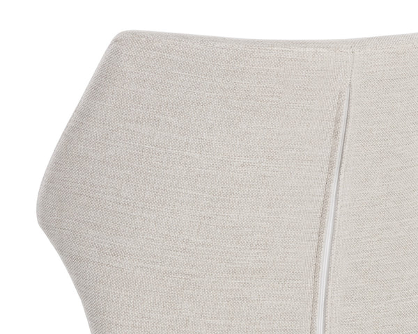 Sunpan James Stackable Dining Chair Set of 2 - Stylish Faux Leather with Unique Backrest Design, Modern Charm City Beige