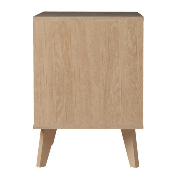 Hans Sleek Mid-Century Modern Nightstand with 1 Drawer and Open Cubby for Stylish Storage Solutions