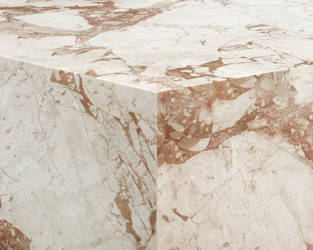 Sunpan LAROS Coffee Table - Exquisite Crema Breccia Marble, Elegant Design for Modern Living Spaces 112369