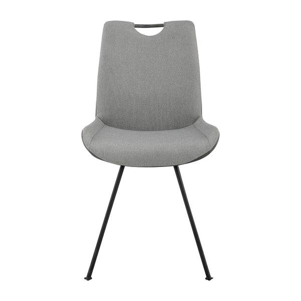 English Elm Palindra Contemporary Dining Chairs Set Of 2 In Gray With Pewter Fabric For Stylish Comfort B2736P354269-GIGA