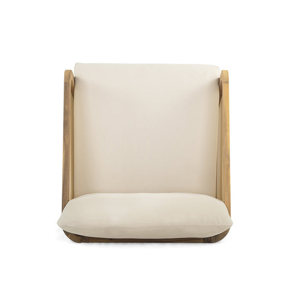English Elm Christopher Knight Home® - Royal Wood Textilene Club Chair - Handcrafted Outdoor Seating With Cushioned Comfort & Durability N773P218355B