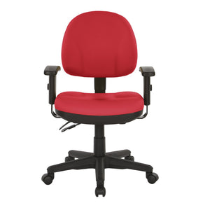 OSP Home Furnishings Sculptured Ergonomic Office Chair with Lumbar Support and Greenguard Certified Padding Lipstick 8180-R100