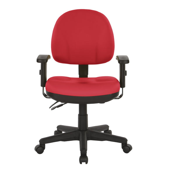 OSP Home Furnishings Sculptured Ergonomic Office Chair with Lumbar Support and Greenguard Certified Padding Lipstick 8180-R100