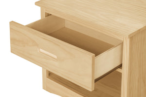 English Elm Contemporary Pine Wood Nightstand Open Shelf Drawer Bedside Table for Modern Bedrooms B011P473065